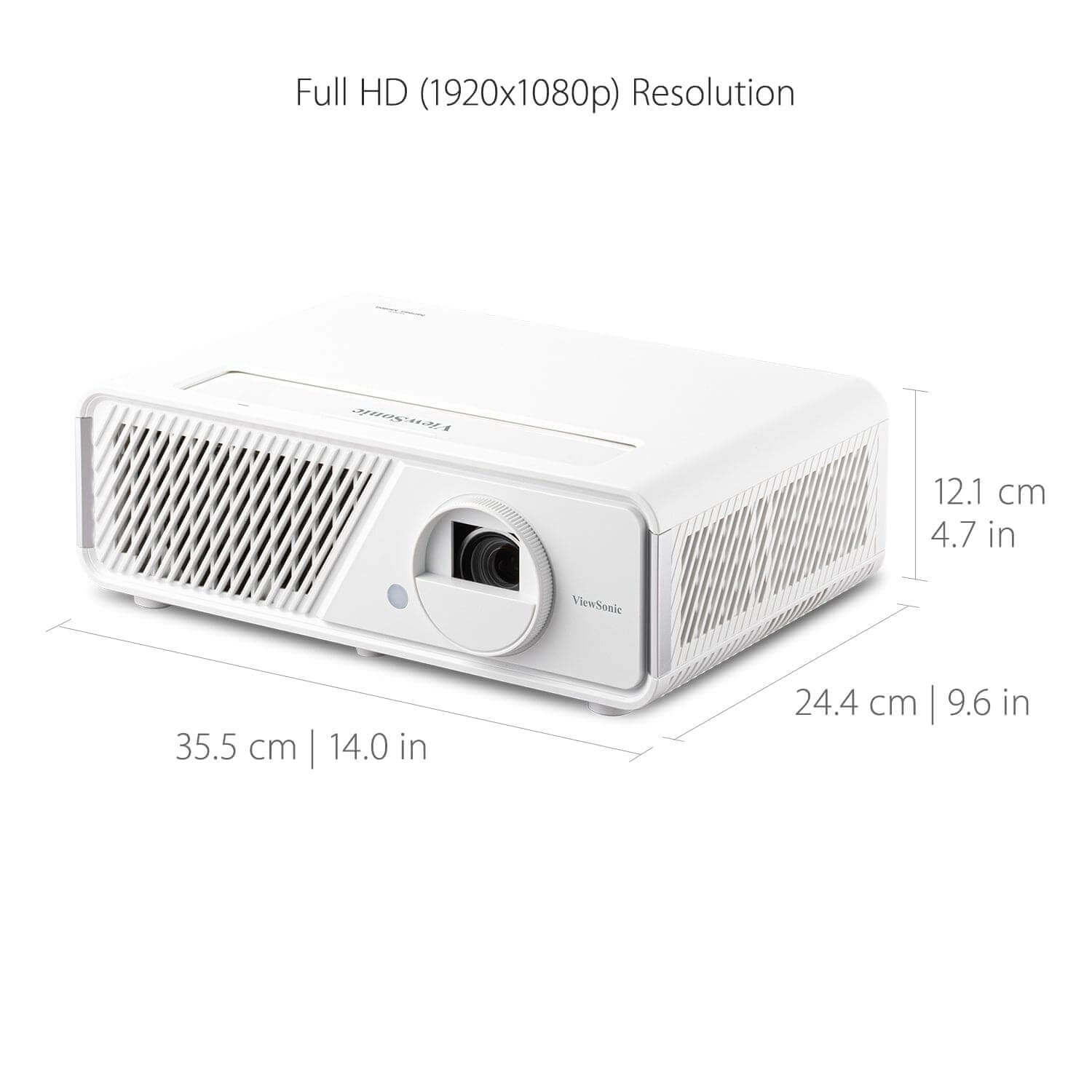 ViewSonic X1-1080p Projector with 3100 LED Lumens USB C BT Speakers and Wi-Fi