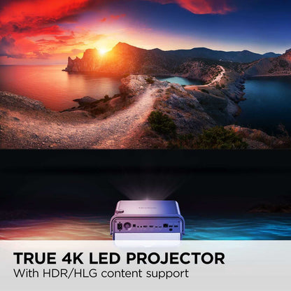 X11-4K - 4K UHD Projector with 2400 LED Lumens, USB C, Bluetooth Speakers and Wi-Fi